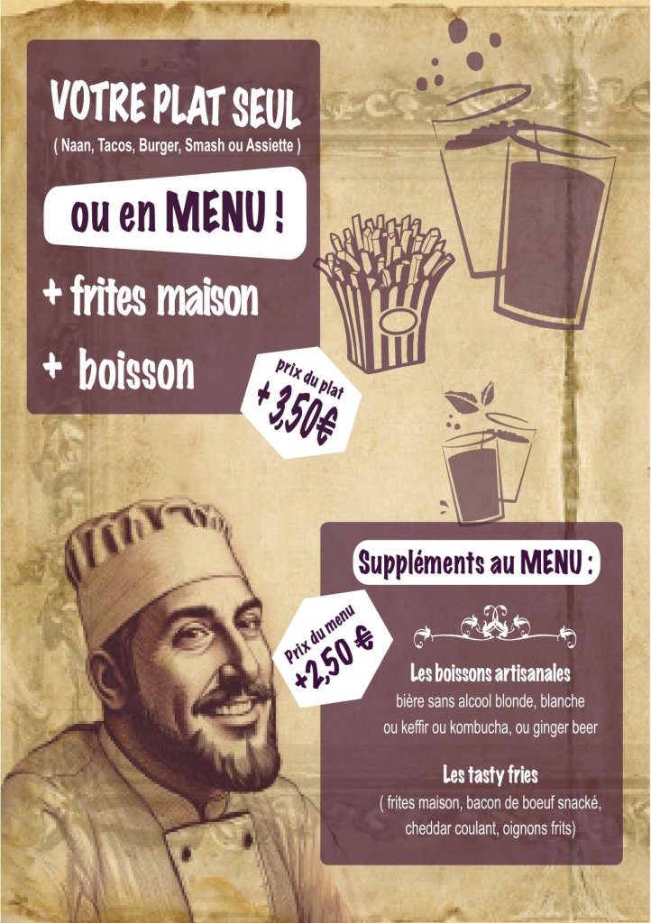 Menu Le Lieu-Dit : plat + frites maison + boisson, formule fast-food gourmet – Villefranche-de-Rouergue